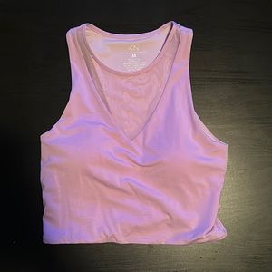 Klassy network built in bra (brami) crop top with mesh panel